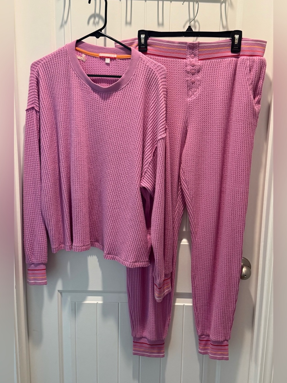 P.J. Salvage Lavender Waffle Knit Lounge Set Love Me Pajamas